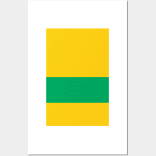 Norwich City Yellow Green Hoop Design Posters and Art